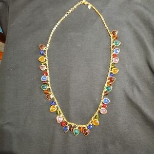 Joan Rivers Authentic Multicolor Hearts Pendant Necklace Like New